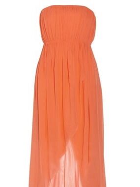 Alice + Olivia Strapless Chiffon Maxi Dress